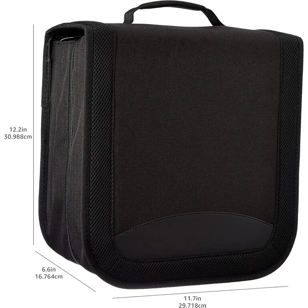 Amazon Basics Polyester CD/DVD Portable Storage Binder, 400-Capacity, Black